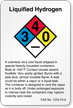 Liquified Hydrogen NFPA Chemical Label