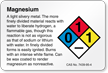 Magnesium NFPA Chemical Hazard Label