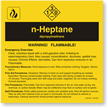 n Heptane ANSI Chemical Label