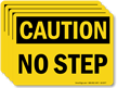 No Step OSHA Caution Label
