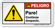 Pare Continue Despacio Spanish ANSI Peligro Label