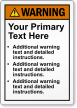 Personalized ANSI Warning Label
