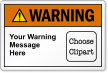 Personalized ANSI Warning Choose Clipart Label