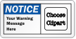 Personalized ANSI Notice Label, Add Wording, Choose Clipart