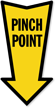 Pinch Point Arrow Shape Label