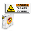 ISO Pinch Point Keep Clear Grab-a-Labels Dispenser Box