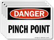 Pinch Point OSHA Danger Label