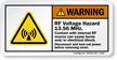 RF Voltage Hazard 13.56 Mhz. Disconnect Lock-Out Label
