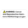 Short Form Prop 65 Warning Label