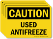 Used Antifreeze OSHA Caution Label