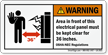 Warning, Electrical Panel Area, Keep Clear Label