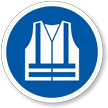 Wear High Visibility Vest ISO Mandatory Label