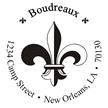 Custom Fleur de Lis Round Address Stamp