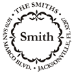 Custom Round Decor Address Self Inking Stamp