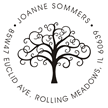 Custom Tree Round Address Self Inking Stamp