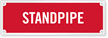 Standpipe Laser Etched Sign