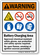 Battery Charging Area Warning Sign