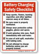 Battery Charging Safety Checklist Sign