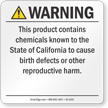 BPA Exposure Prop 65 Sign