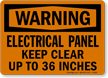 Electrical Panel Keep Clear OSHA Warning Sign