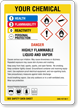 Customizable GHS Chemical Danger and HMIG Combo Sign