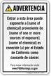 Custom Environmental Exposure Spanish Prop 65 Sign