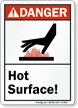 Hot Surface ANSI Danger Sign