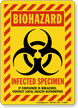 Infected Specimen Contact Health Authorities Biohazard Sign