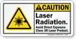 Laser Radiation Avoid Direct Exposure Sign