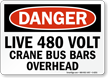 Live 480 Volt Danger Sign