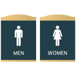 Men and Women Restroom Decorative Signs With Braille