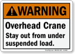 Stay Out From Under Suspended Load Warning Sign