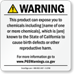 Consumer Product Exposure Prop 65 Sign