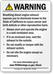 Diesel Engine Exposure Prop 65 Sign