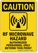 RF Microwave Hazard OSHA Caution Sign