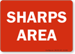 Sharps Area Safety Sign
