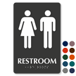 Unisex Restroom TactileTouch Braille Sign with with Male & Female Symbols