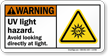 UV Light Hazard ANSI Warning Sign