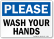 Please Wash Your Hands Sign