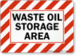 Waste Oil Storage Area Sign