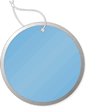 Blue Metal Rim Key Tags (pre strung)