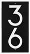 Floating Stand-Off 2-Number Vertical Sign With Modern Font