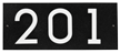 Floating Stand-Off 3-Number Horizontal Sign Plaque With Modern Font