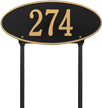 Madison Oval Standard Lawn Plaque, One Line