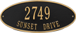 Madison Oval Standard Wall Plaque, Two Lines