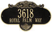 Rochelle Grande Wall Address Plaque, Two Lines