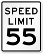 55 Speed Limit Sign