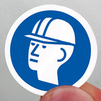 ISO M014 - Wear Hard Hat Symbol Labels