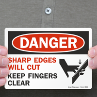 Sharp Edges Warning Sign