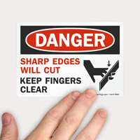 Caution: Hazardous Sharp Edges Label